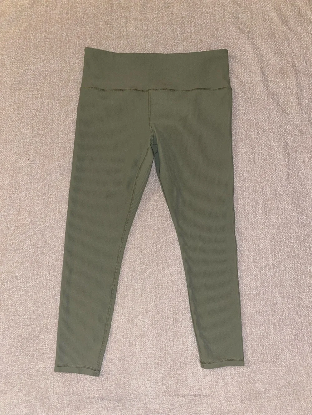 Athleta Elation Rib High-Rise 7/8 Tights Leggings - Eucalyptus Green - Size XL